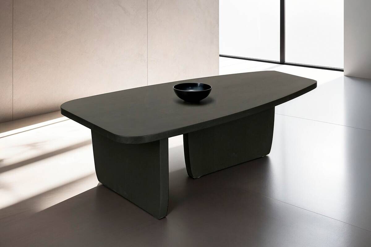 byLIVING Couchtisch BOLT schwarz Akazie B/H/T: ca. 115x36,5x60 cm