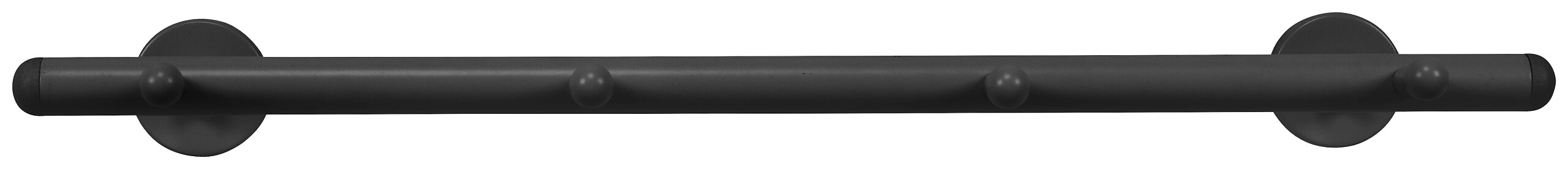 Garderobenleiste Derby schwarz Metall B/H/T: ca. 50x2x9 cm Garderobenleiste Derby schwarz Metall B/H/T: ca. 50x2x9 cm