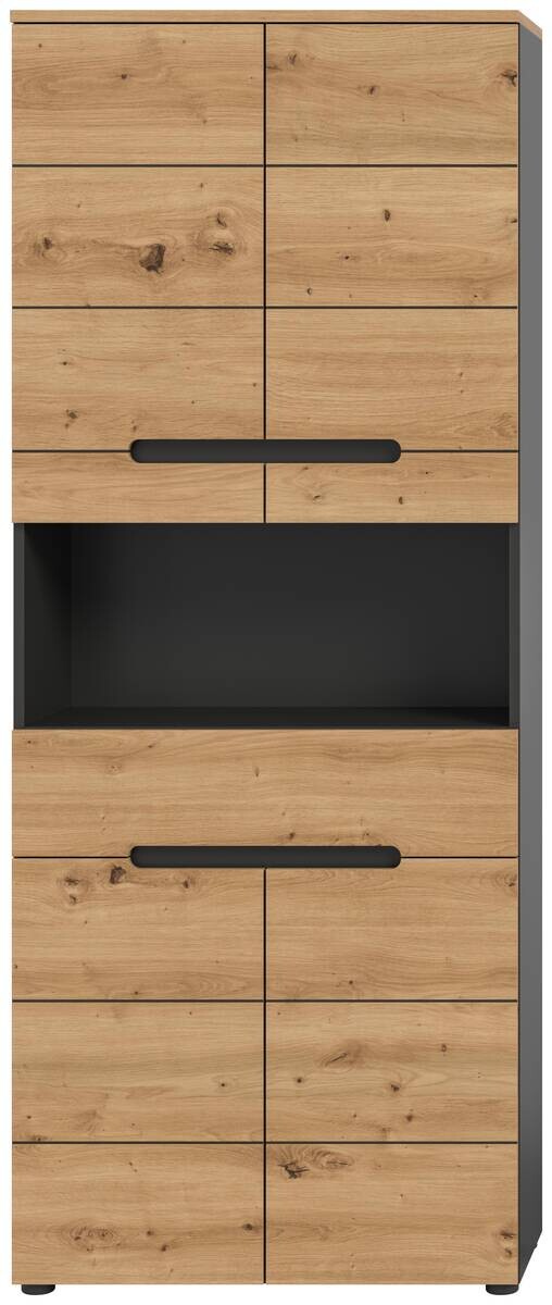 Hochschrank Canu Basalt Eiche Artisan Nachbildung B/H/T: ca. 76x193x34 cm