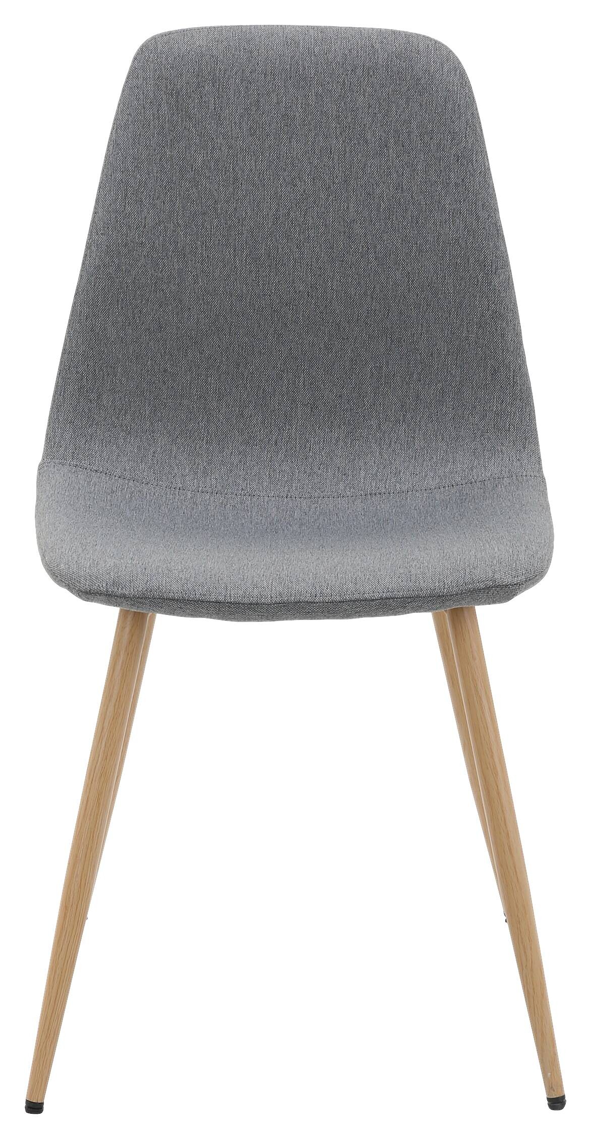 Stuhl Pia grau buche Microfaser Metall