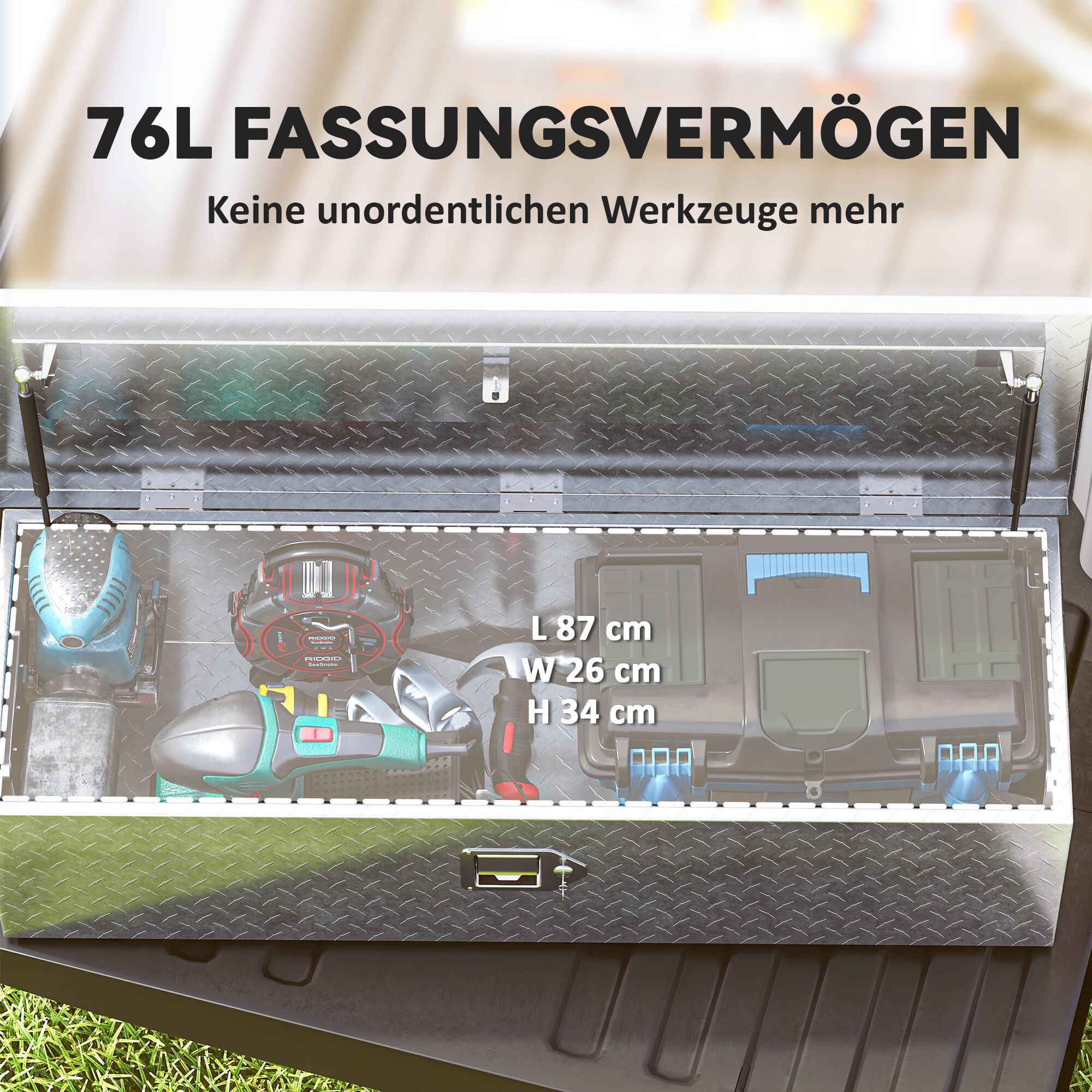 HOMCOM Gerätekasten B/H/L: ca. 33x25,5x99 cm