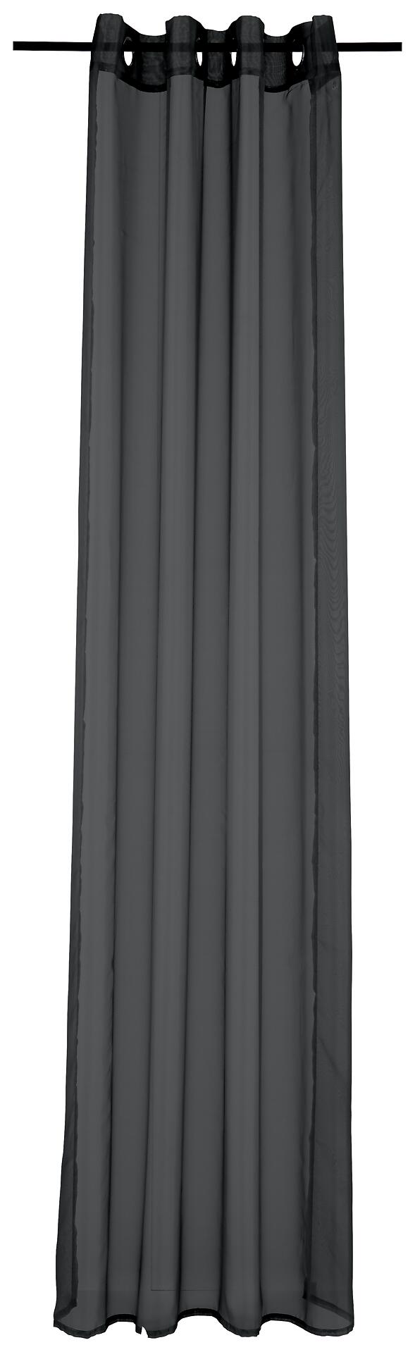 POCOline Ösenvorhang Micha schwarz B/L: ca. 135x235 cm