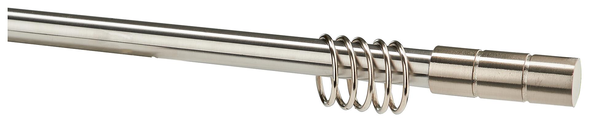 Boviva Stilgarnituren Zylinder Edelstahloptik Metall D: ca. 1,9 cm ausziehbar von ca. 130 bis 240 cm 2.0 Läufe