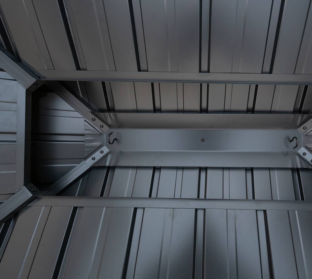 Sojag Pavillon Messina BBQ anthrazit Stahl B/H/L: ca. 292x262x179 cm