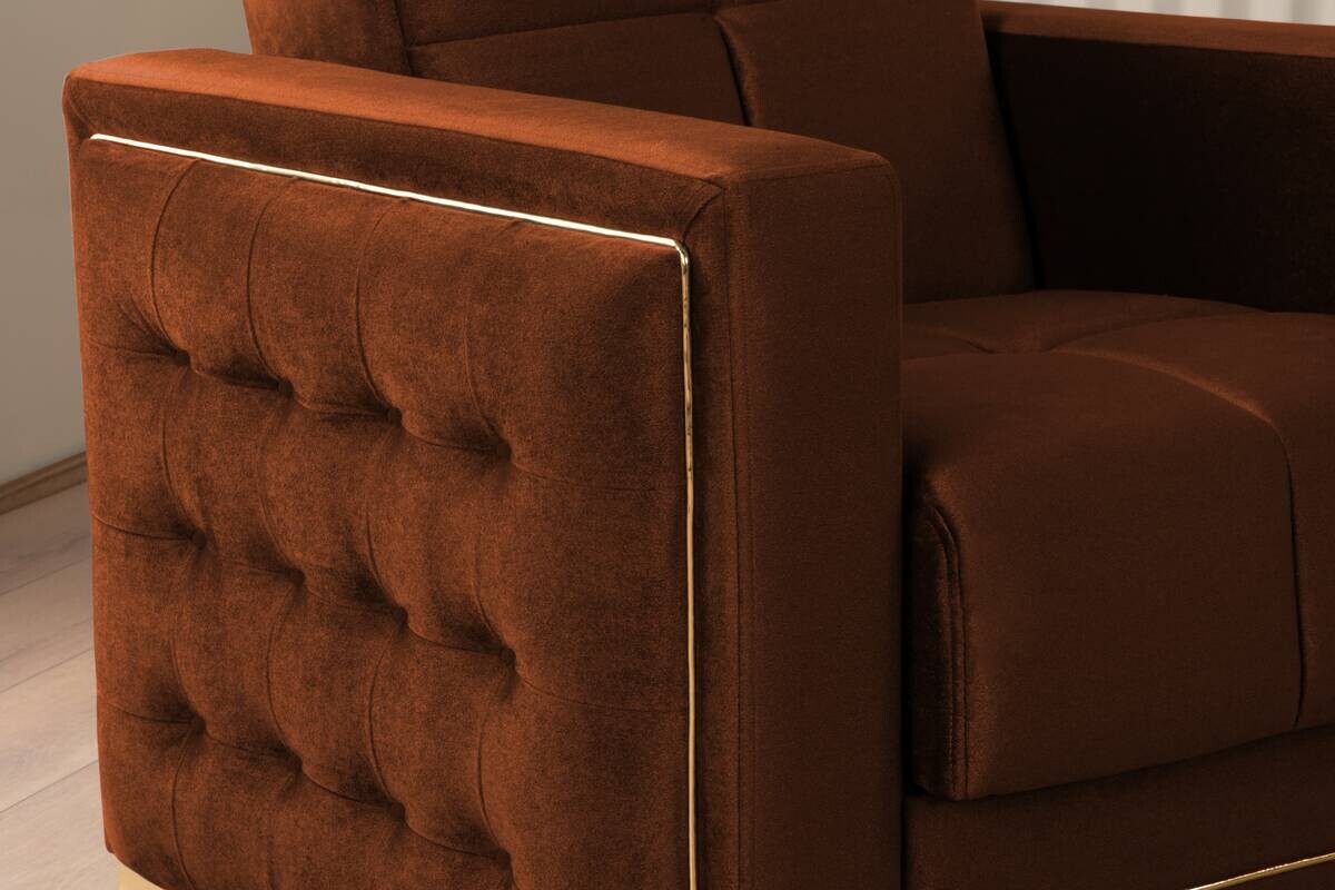 Sofa 3-2-1 Cavana zimtbraun Microfaser