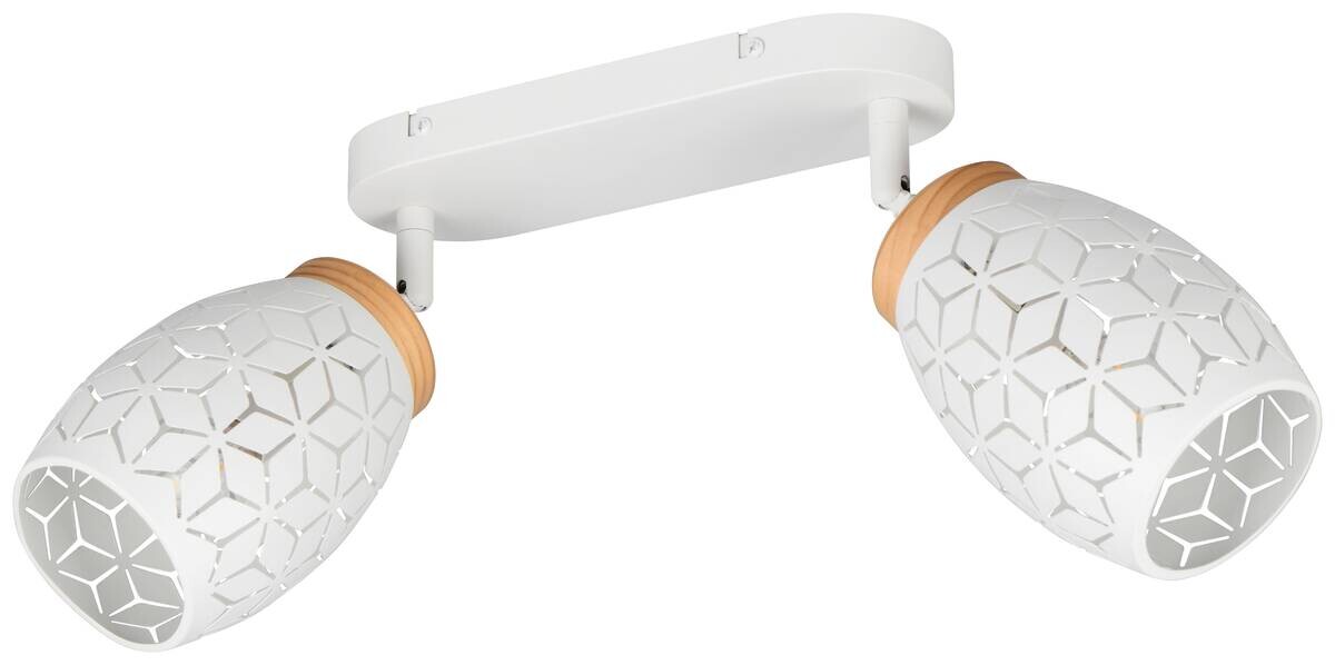 Reality Leuchten Spots Bidar weiß Metall B/H/L: ca. 28x27x12 cm E14 2 Brennstellen