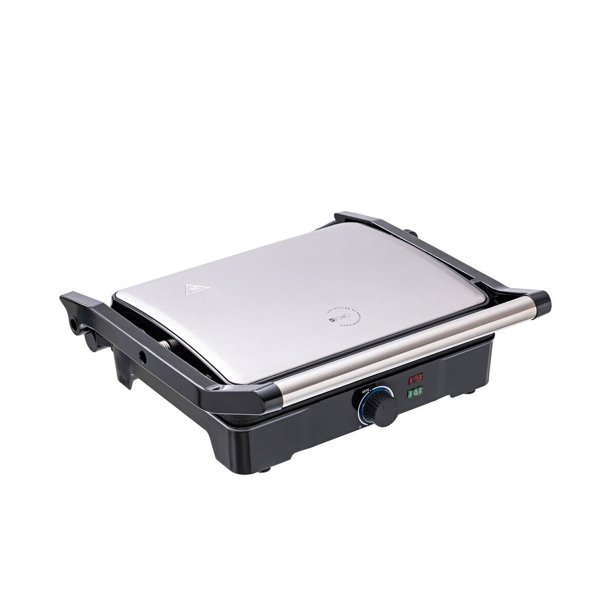 BERGNER Kontaktgrill silber B/H/L: ca. 15x37x38 cm