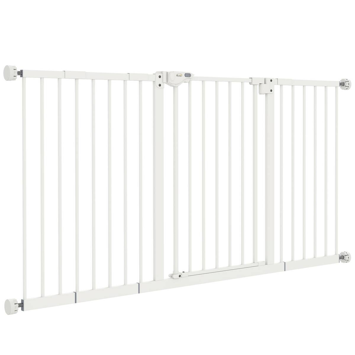 PawHut Haustier-Sicherheitstor weiß Kunststoff B/H/L: ca. 2x76,2x136,3 cm