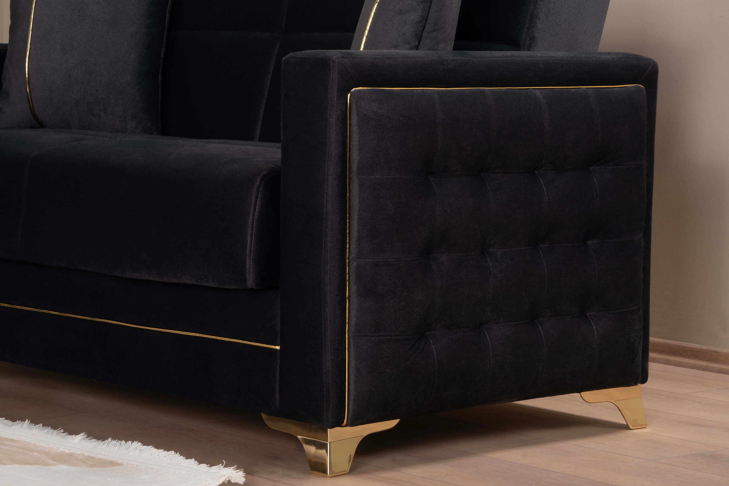 Sofa 3-2-1 Cavana anthrazit Microfaser