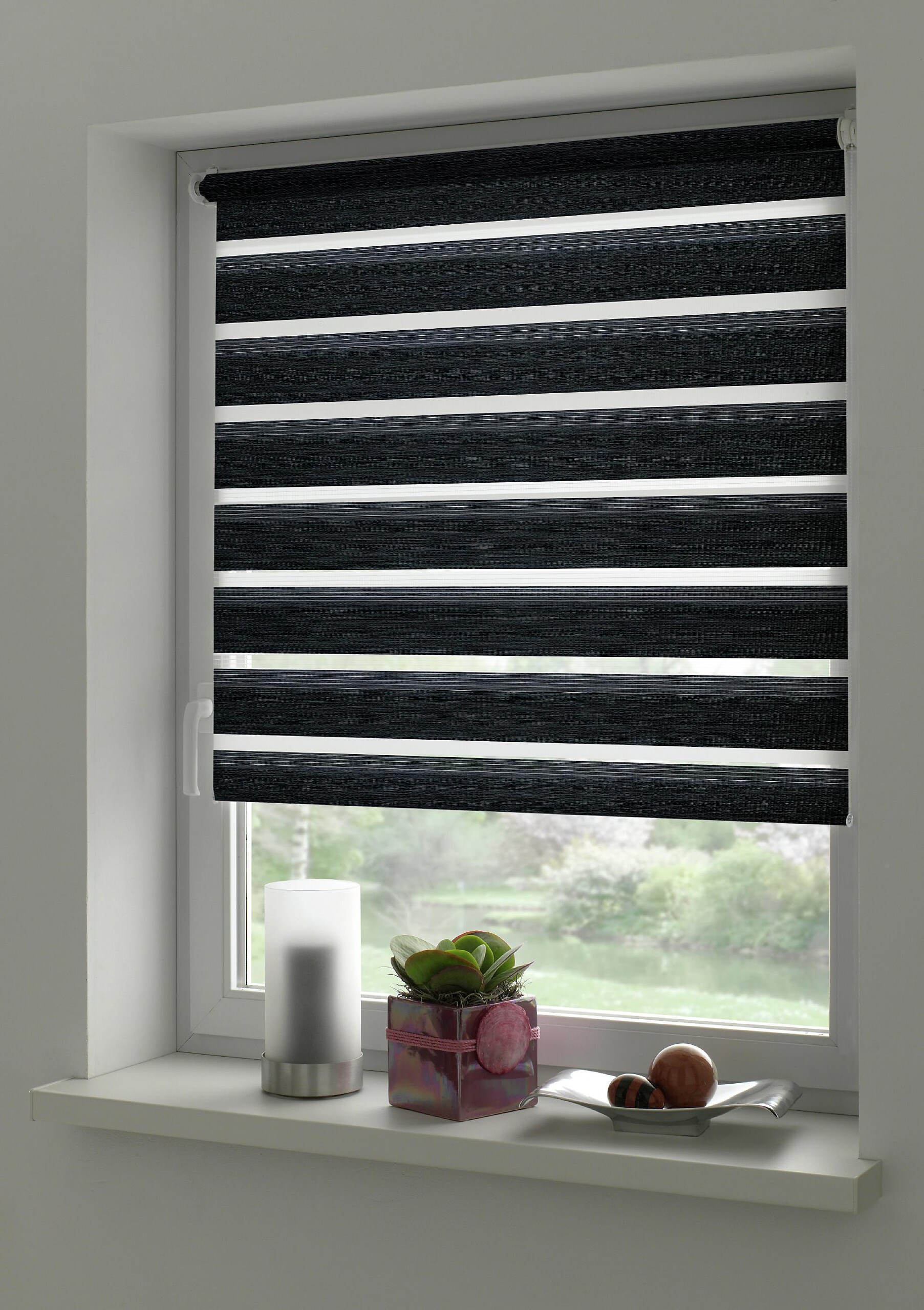 Doppelrollo Easyfix anthrazit B/L: ca. 50x150 cm