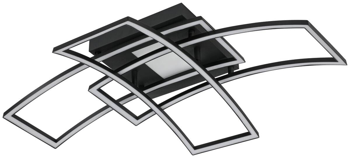 Nolo LED-Deckenleuchte Curve schwarz Metall B/H/L: ca. 59x15x82 cm