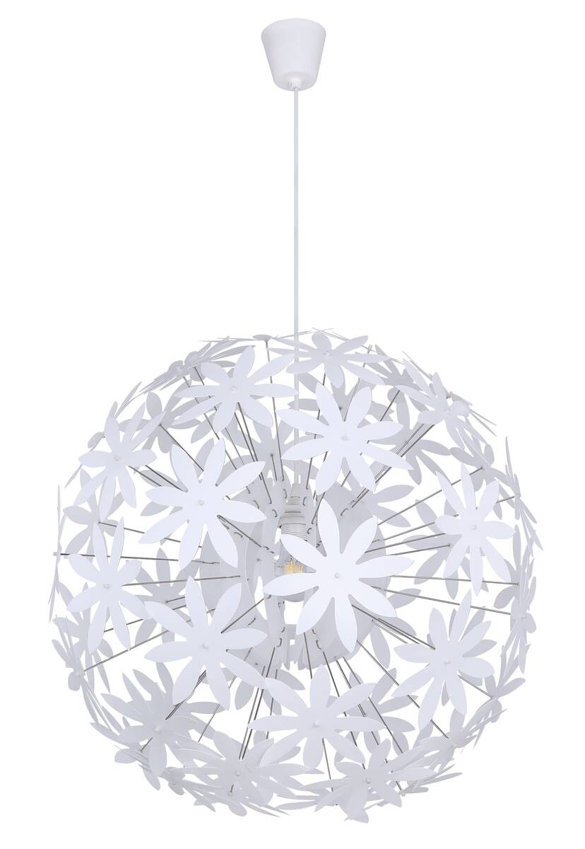 GLOBO Pendelleuchte 15024 weiß Kunststoff H/D: ca. 150x60 cm E27 1 Brennstellen