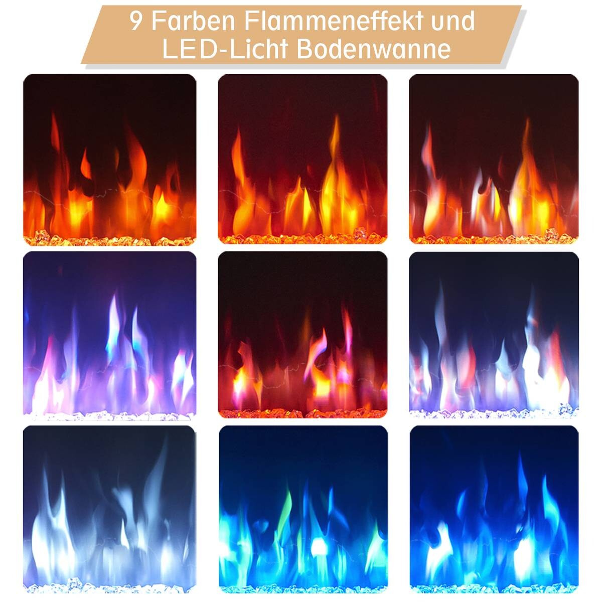 Balderia Elektrischer-Kamin Agnes 60 B/H/T: ca. 152,5x33x12 cm