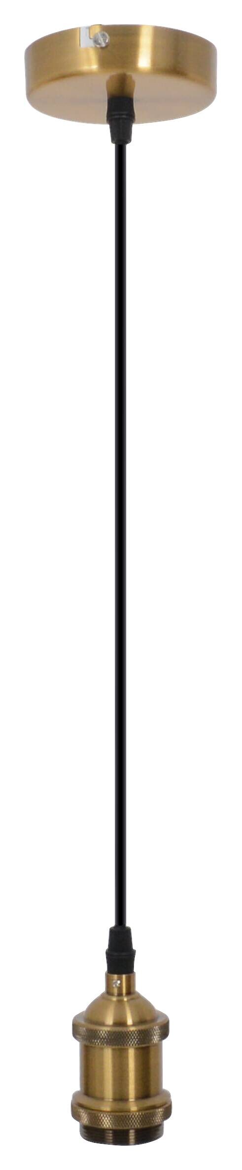 Näve Leuchten Pendelleuchte NV114345 messing Textil Metall B/H/T: ca. 5x150x5 cm E27 1 Brennstellen