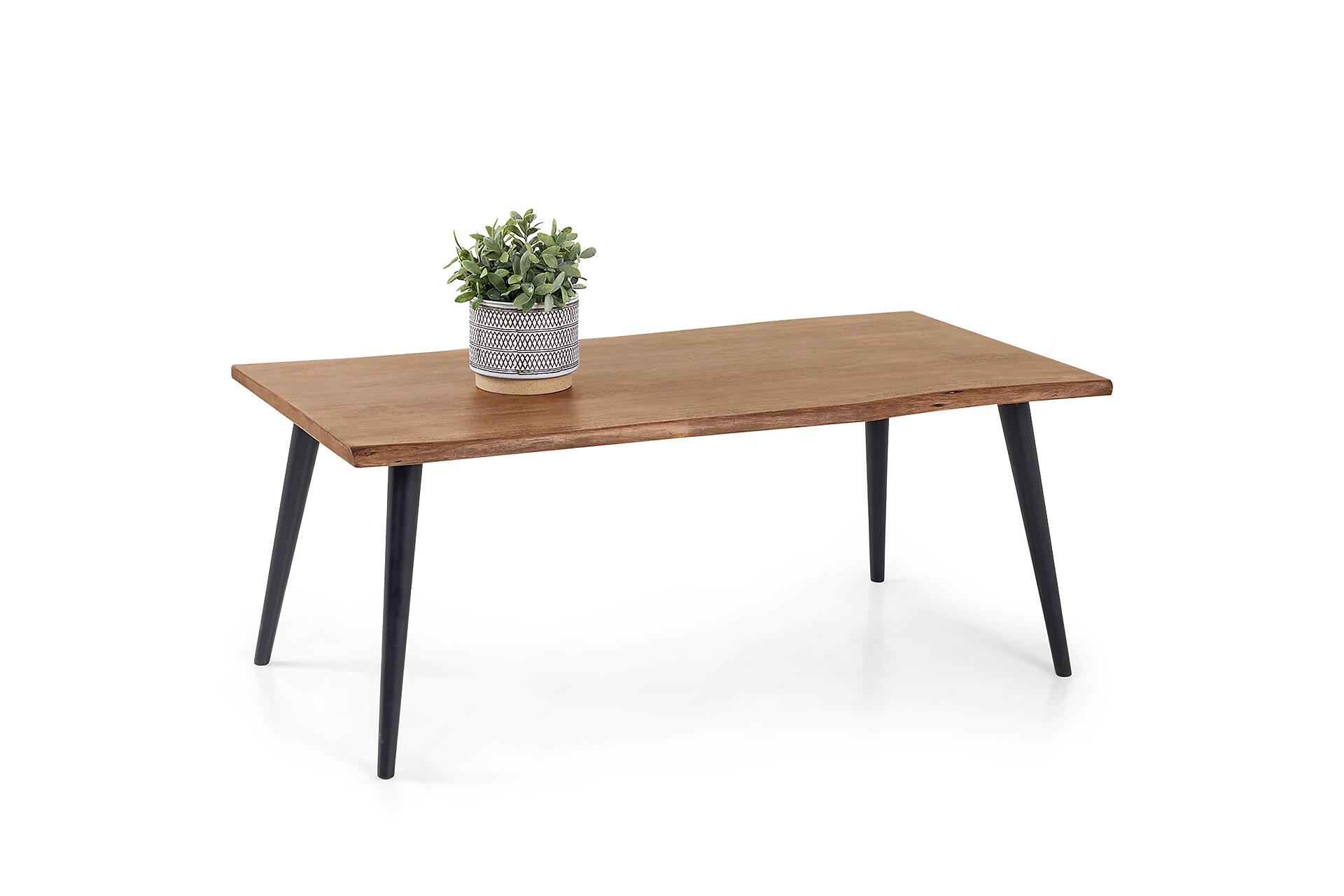 byLIVING Couchtisch CADDY natur schwarz Akazie Metall B/H/T: ca. 110x45x60 cm