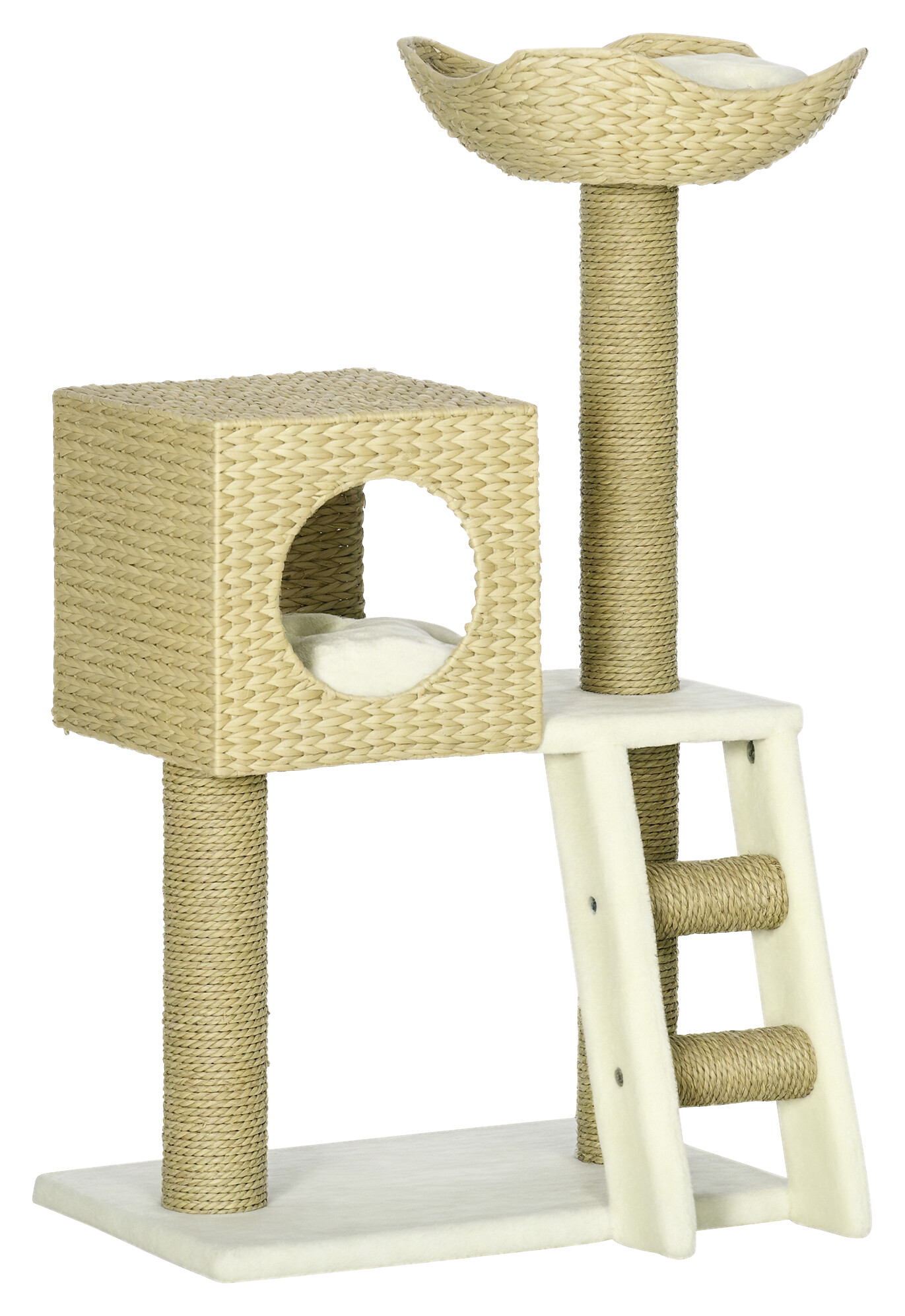 PawHut Kratzbaum natur Holz B/H/L: ca. 37x100,5x57 cm