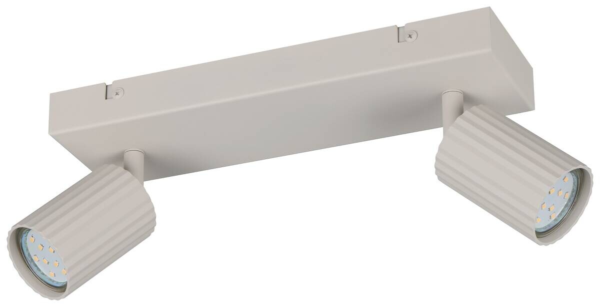 Reality Leuchten Spots Soka grau Metall B/H/L: ca. 30x14,5x9 cm GU10 2 Brennstellen