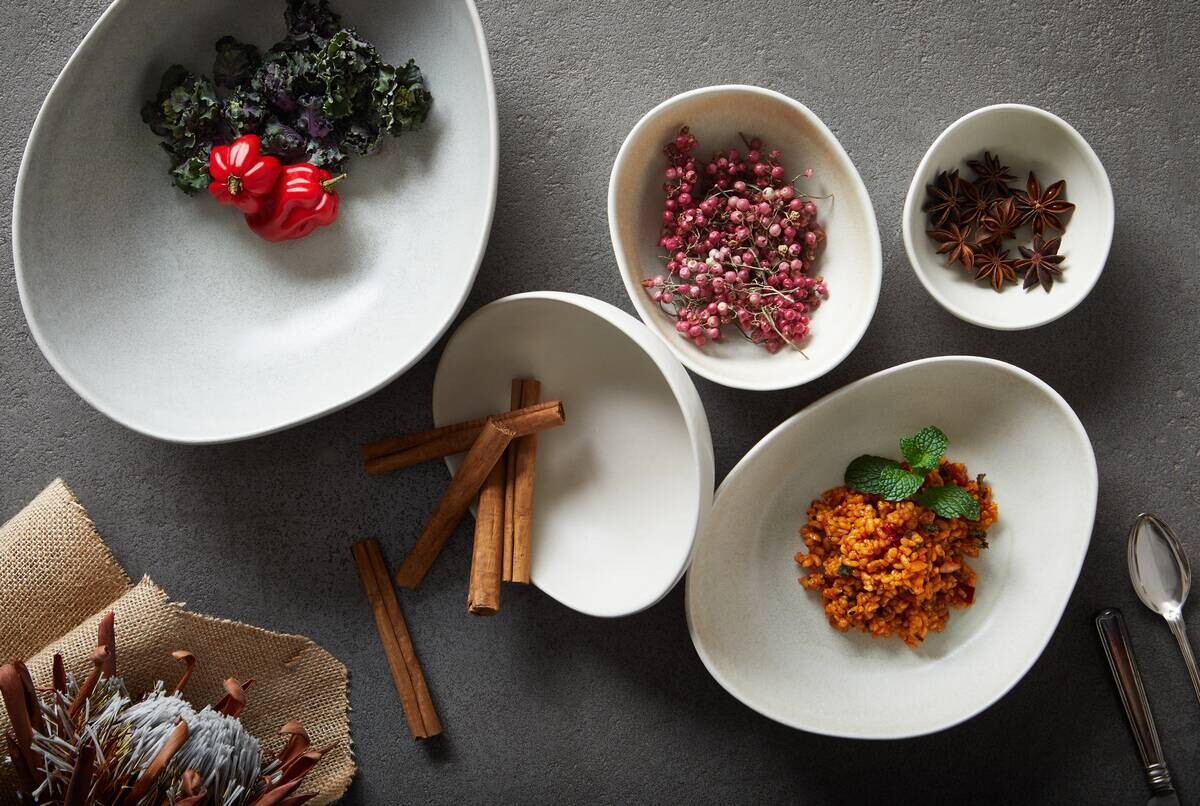 CreaTable Tafelservice PIETRA multicolor Steinzeug 4 tlg.