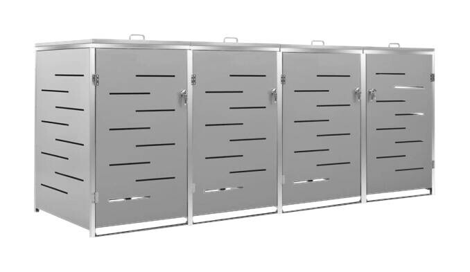 vidaXL Mülltonnenbox grau