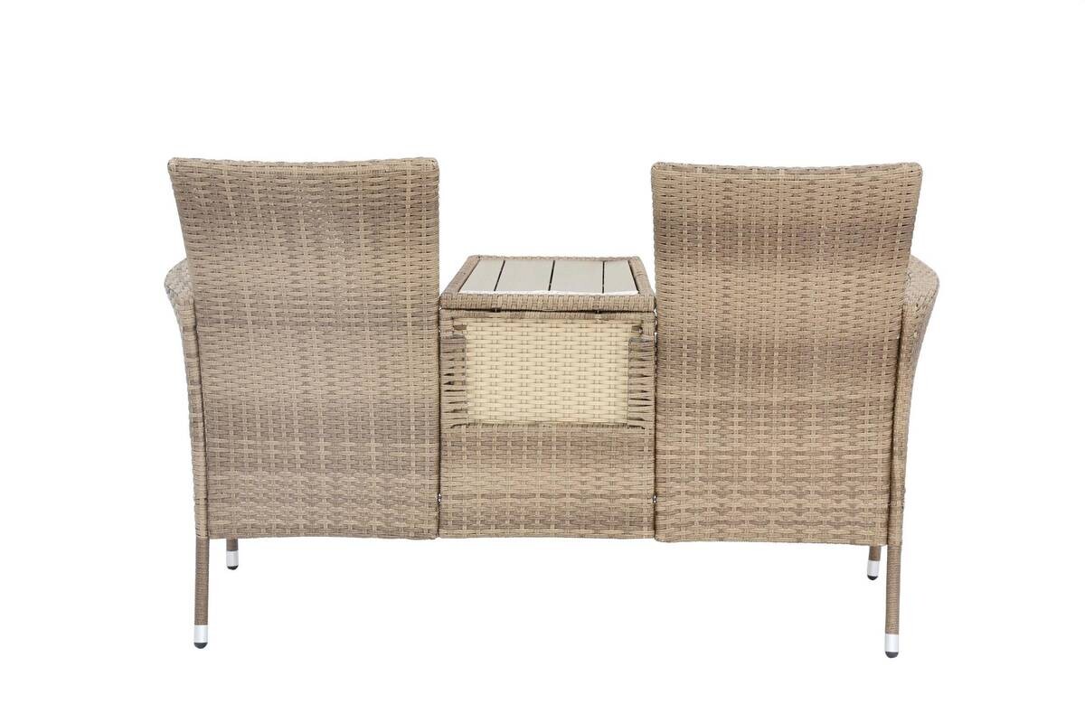 POCOline Gartenbank Love braun Stahl