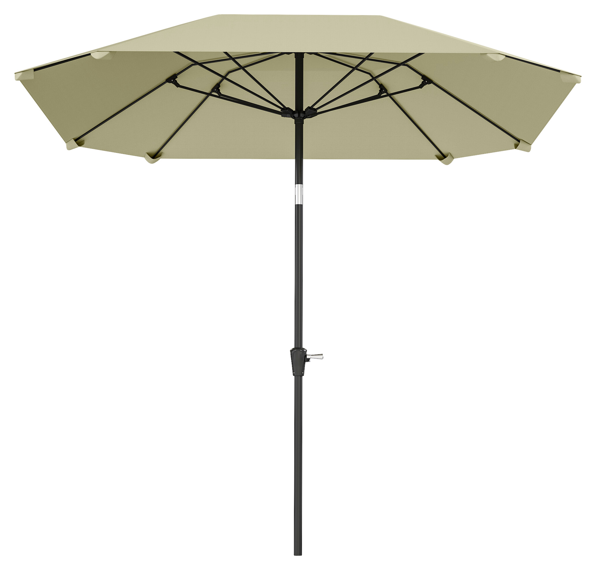 Outsunny Sonnenschirm beige Aluminium B/H/L: ca. 233x240x233 cm