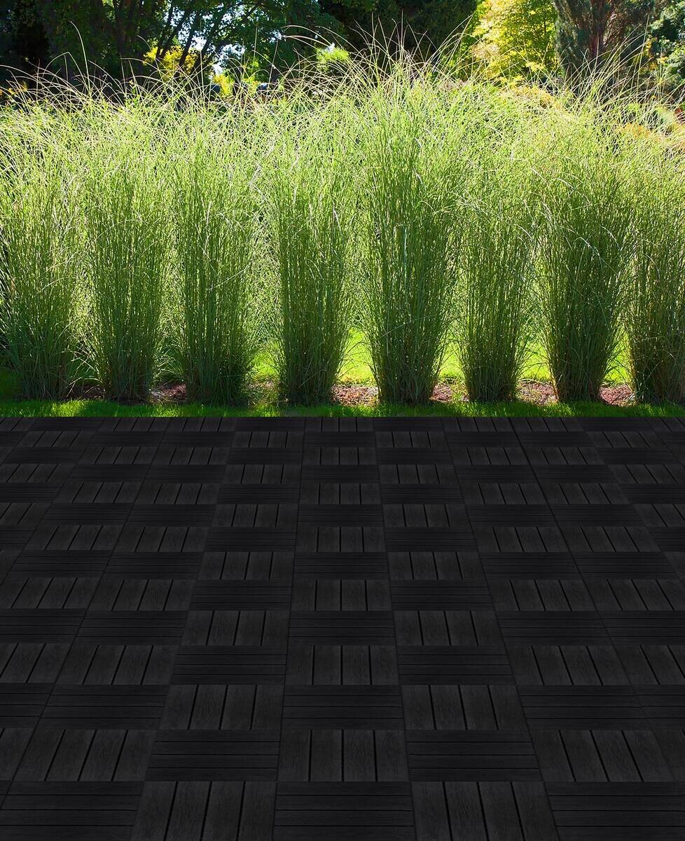 POCOline Terrassenfliese WPC, 6 Stück im Paket anthrazit B/L: ca. 30x30 cm