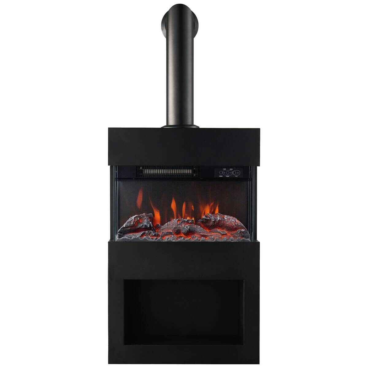 KAMINIO Elektrischer-Kamin HENRI schwarz Metall B/H/T: ca. 48x117,2x21,7 cm ca. 2000 W