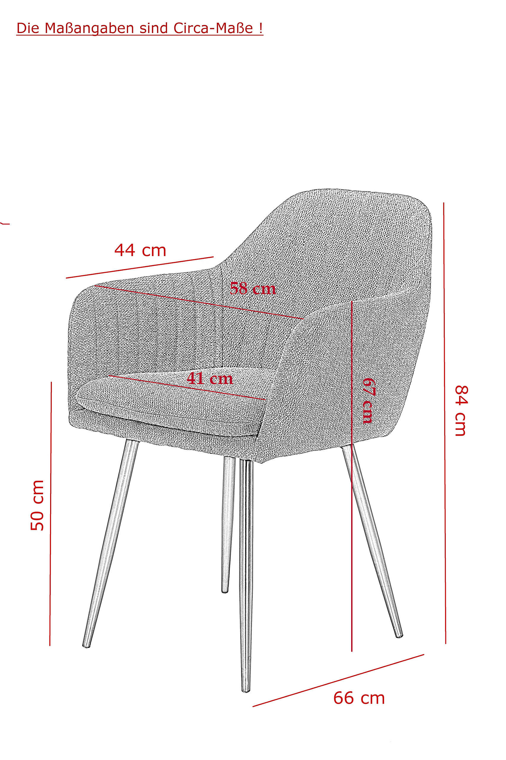 Hela Sessel MILA I S schwarz Stoff B/H/T: ca. 59x84x66 cm