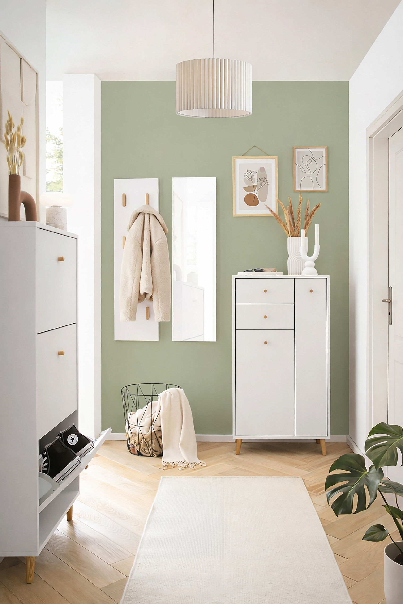 Highboard Bjarne weiß B/H/T: ca. 60,2x103,4x33,05 cm