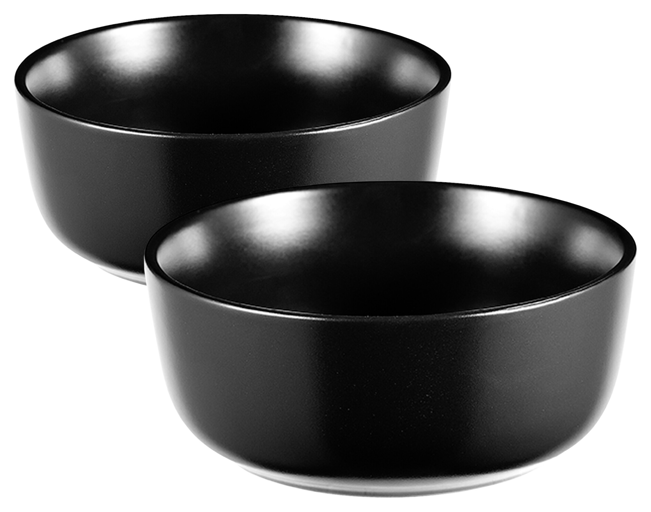 BERGNER Schüsselset CHARCOAL schwarz Steingut B/H/L: ca. 15,5x11,3x15,1 cm