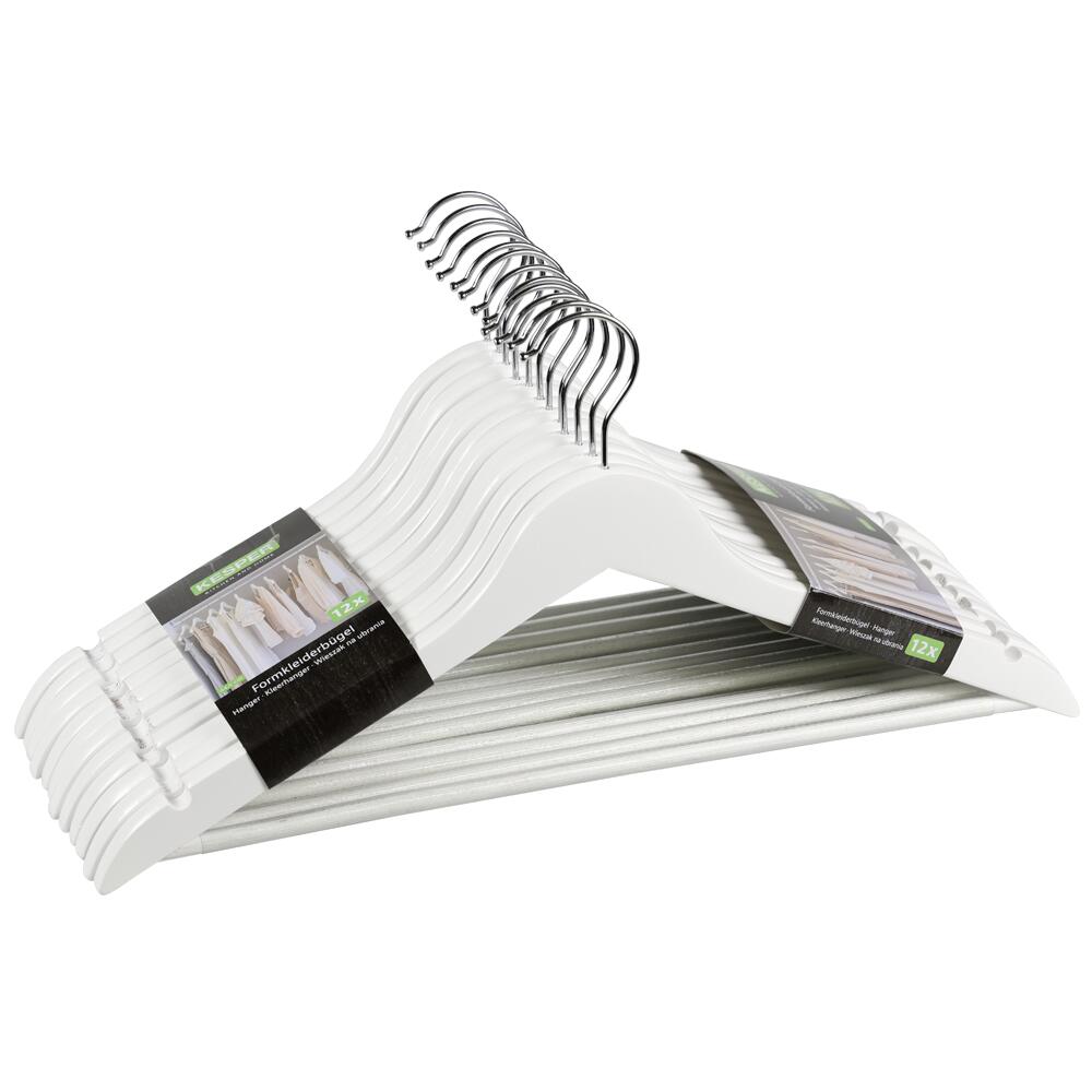 Kesper Kleiderbügelset weiß Holz Kesper Kleiderbügelset weiß Holz