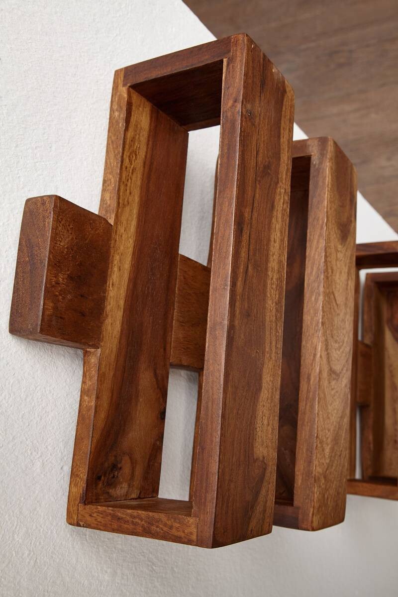 Zeitungsständer natur Echtholz B/H/T: ca. 30x72x10 cm