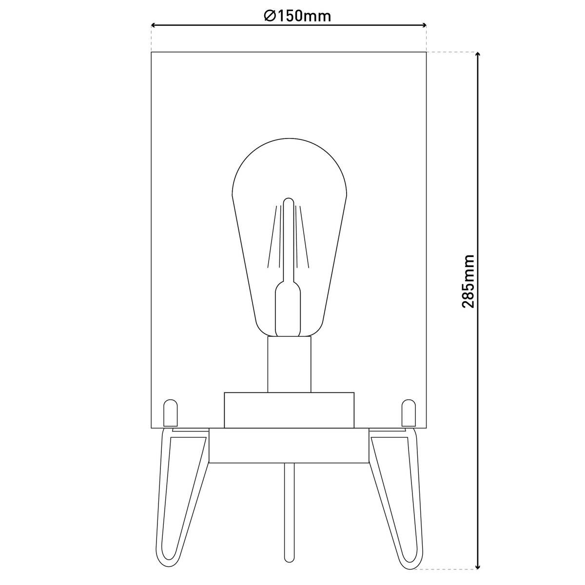 Näve Leuchten LED-Leuchten 5308422 schwarz Metall Glas B/H/T: ca. 15x28,5x15 cm 1 Brennstellen