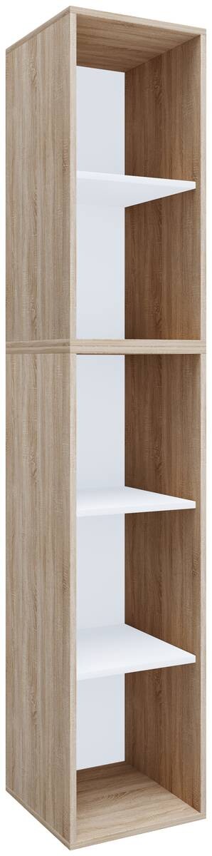Regal Lona I Eiche Sonoma Nachbildung weiß B/H/T: ca. 35x183x37 cm