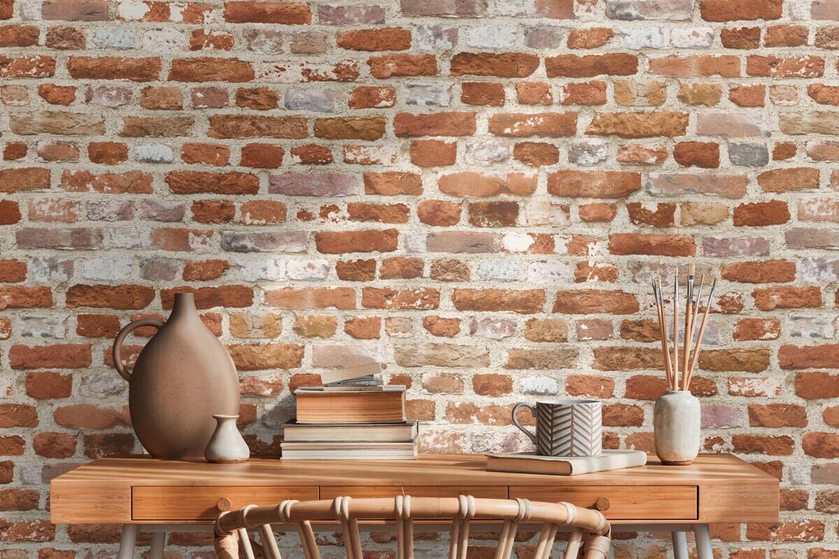 A.S.Creation Vliestapete weiß orange B/H/D: ca. 53x1005x8,8 cm