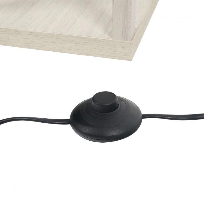 HOMCOM Stehleuchte 833-623V90AK 833-623V90AK Eiche weiß Acryl Kunststoff B/H/L: ca. 26x160x26 cm E27 1 Brennstellen