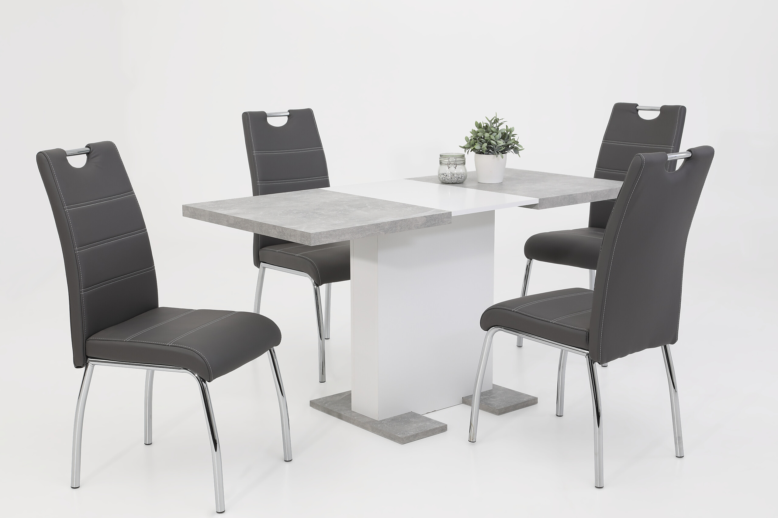 Esstisch Britt Beton weiß B/H/T: ca. 150x76x69 cm