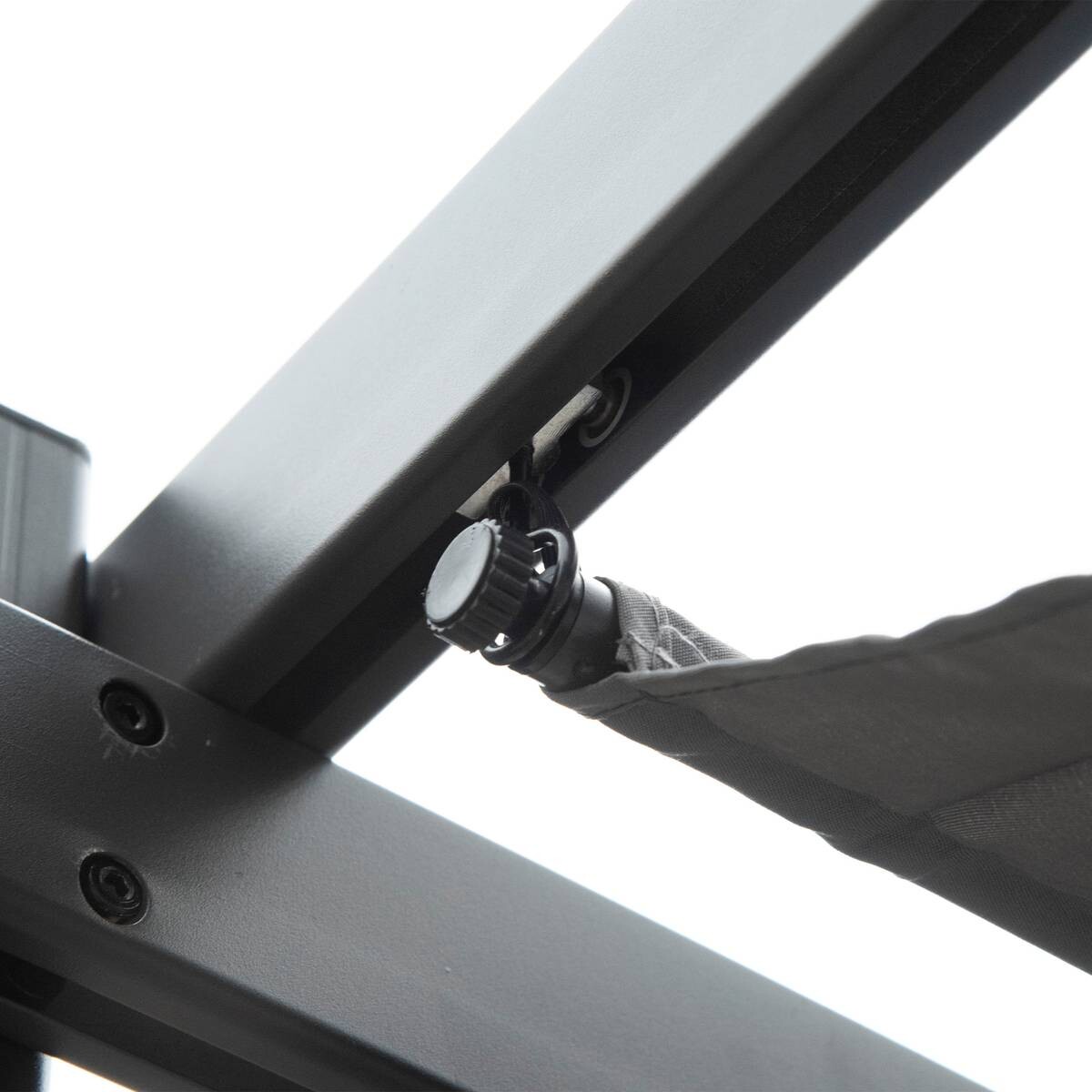 Outsunny Pergola mit Schiebedach grau Aluminium B/H/L: ca. 300x223x300 cm