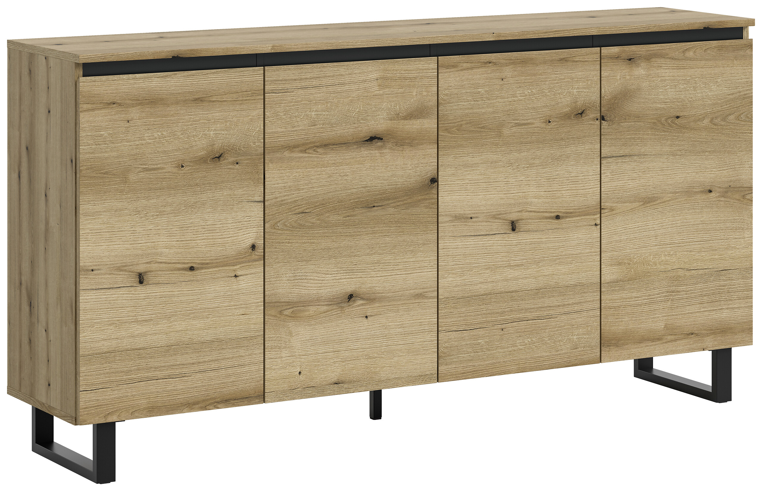 Sideboard Tomasa Evoke Oak Nachbildung schwarz B/H/T: ca. 160x84x36 cm Sideboard Tomasa Evoke Oak Nachbildung schwarz B/H/T: ca. 160x84x36 cm