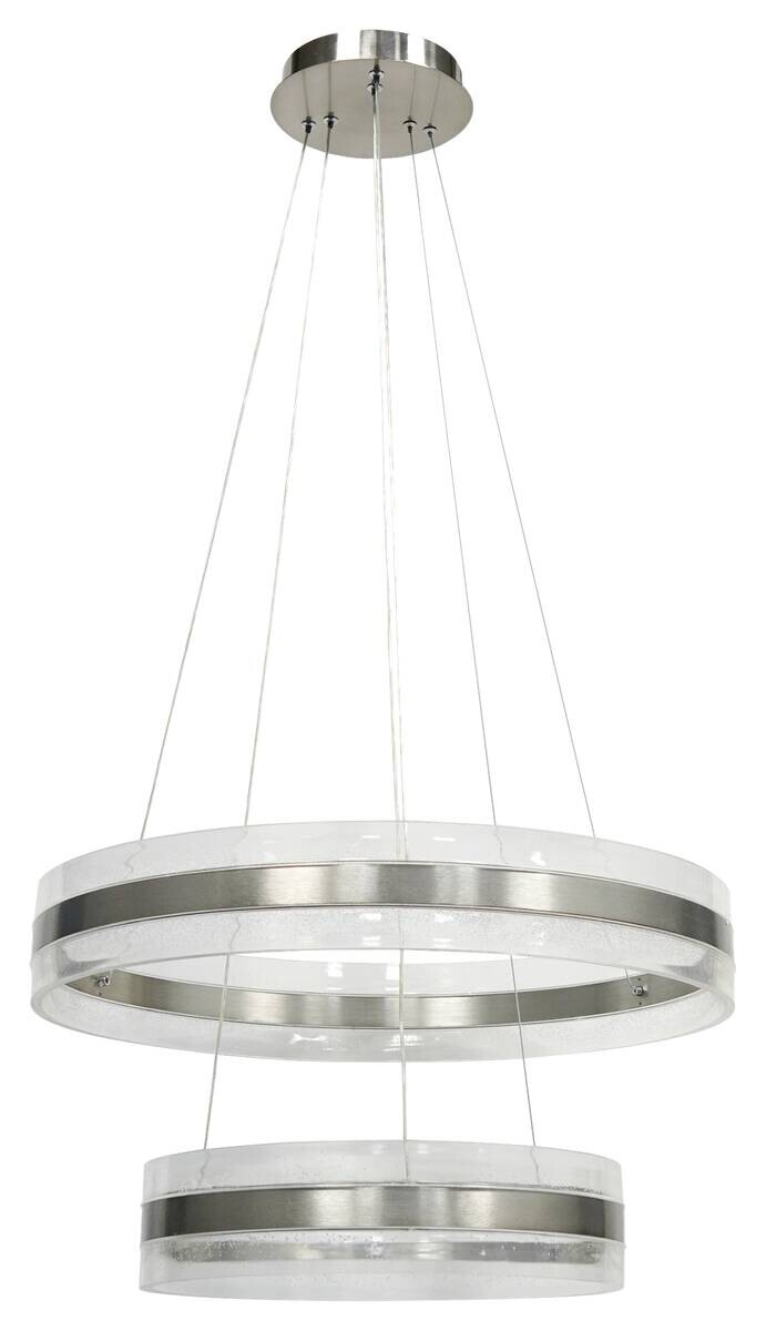 POCOline LED-Pendelleuchte Eleni nickel Acryl Alu H/D: ca. 120x60 cm