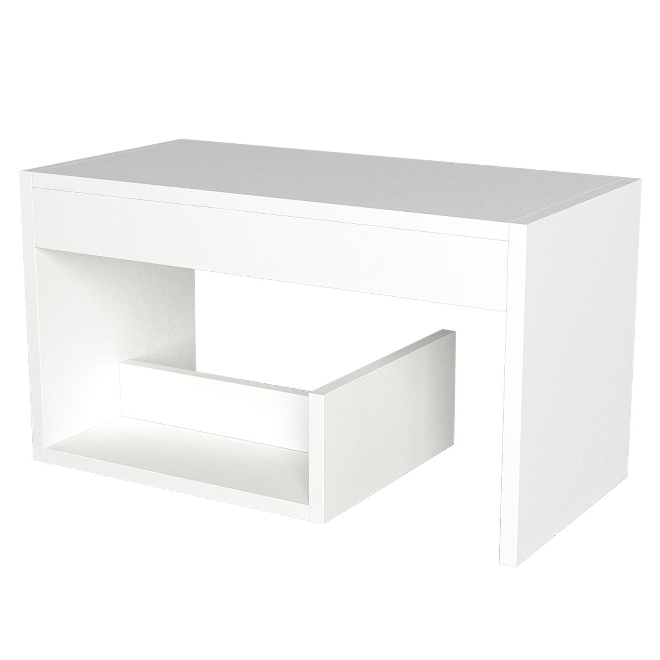 Beistelltisch Sister weiß Spanplatte B/H/T: ca. 35x60x29 cm