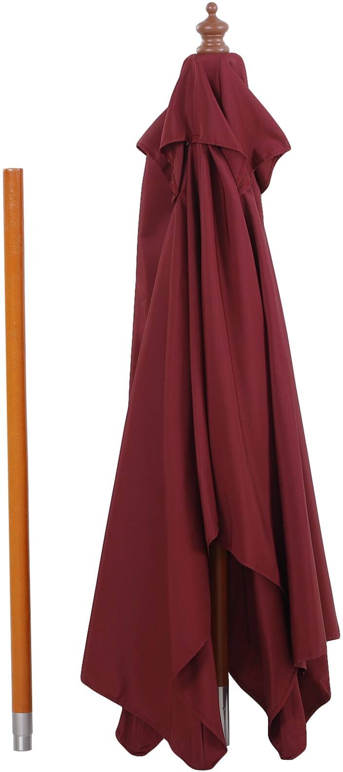 Outsunny Sonnenschirm weinrot Holz B/H/L: ca. 150x230x200 cm