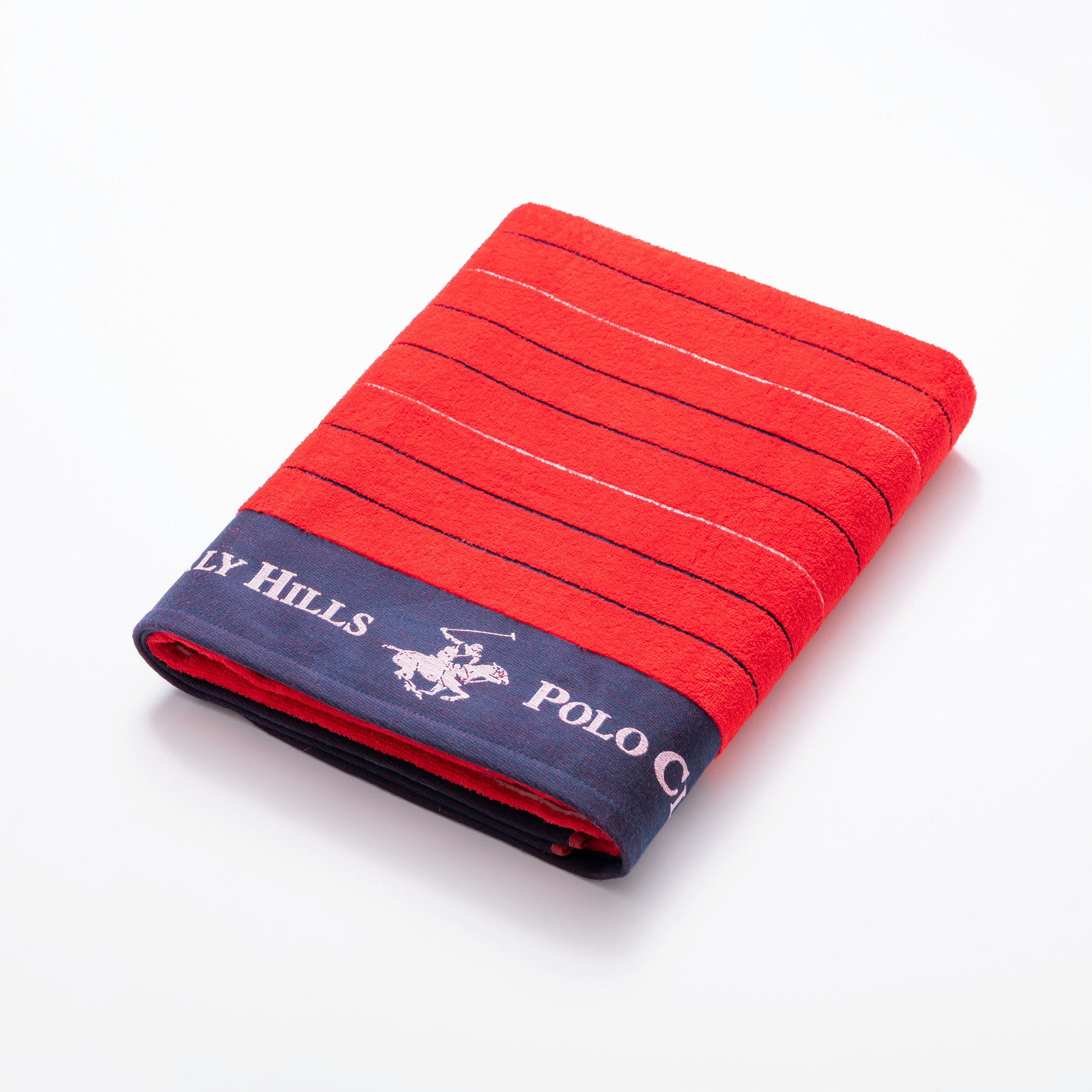 POLO CLUB Strandtuch POLO CLUB rot Baumwolle B/L: ca. 90x160 cm