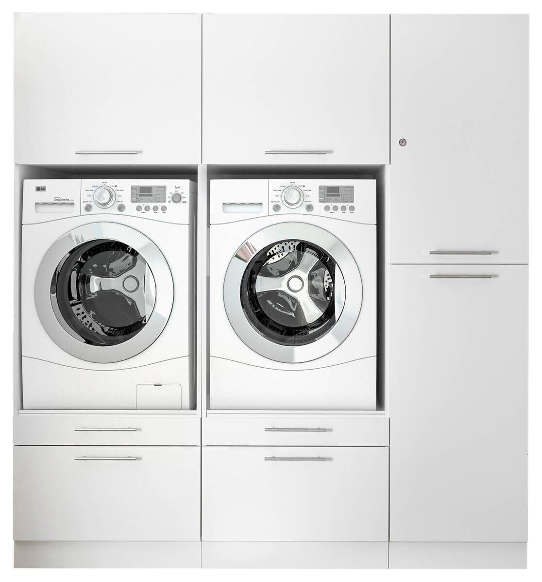 Respekta Hauswirtschaftsraum-Set Clara weiß matt B/H/T: ca. 184,8x200x67,6 cm