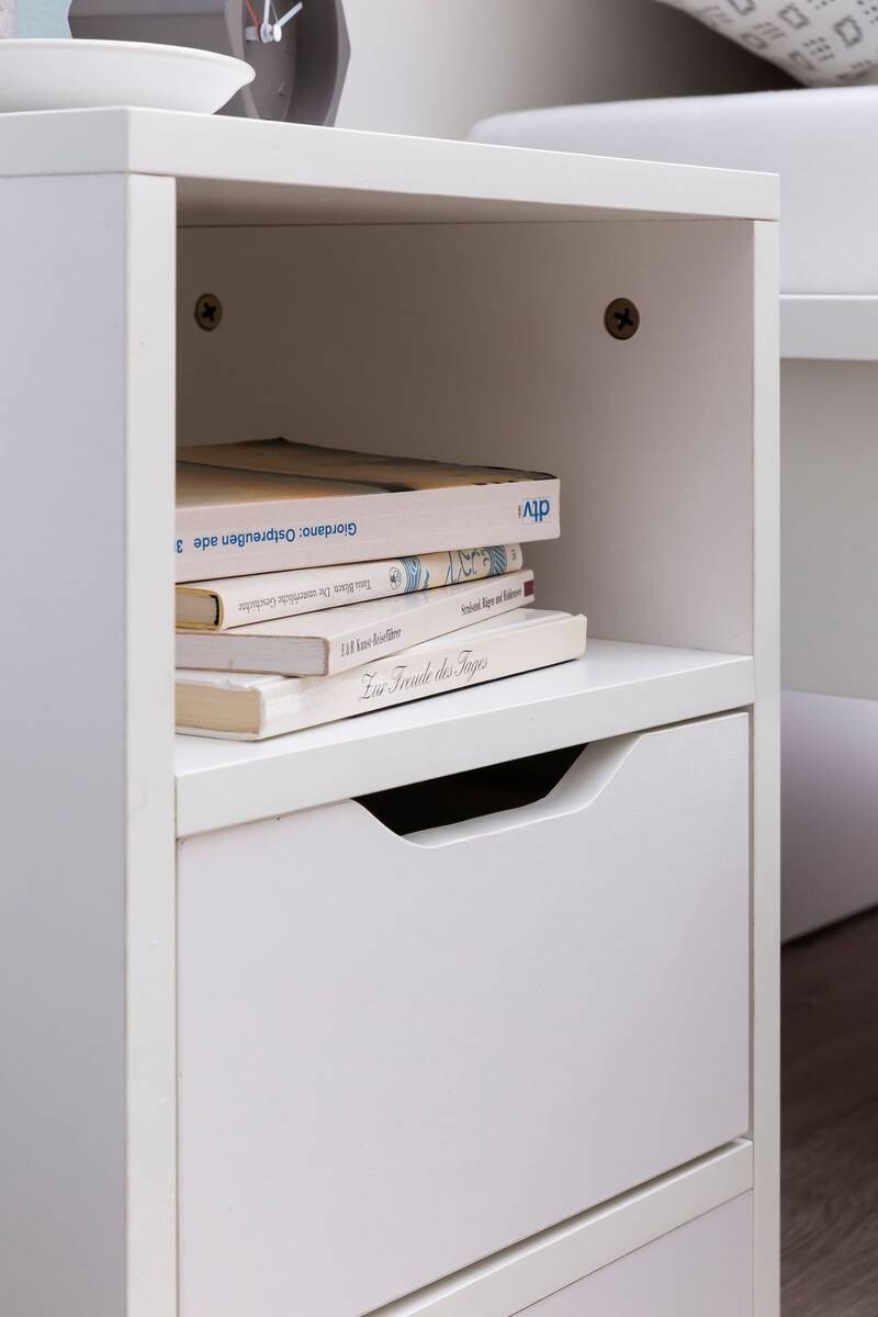 Nachtkonsole weiß B/H/T: ca. 31x43x31 cm