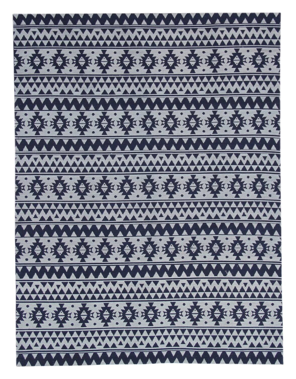 Kayoom Flachgewebeteppich Sunny 210 blau B/L: ca. 160x230 cm