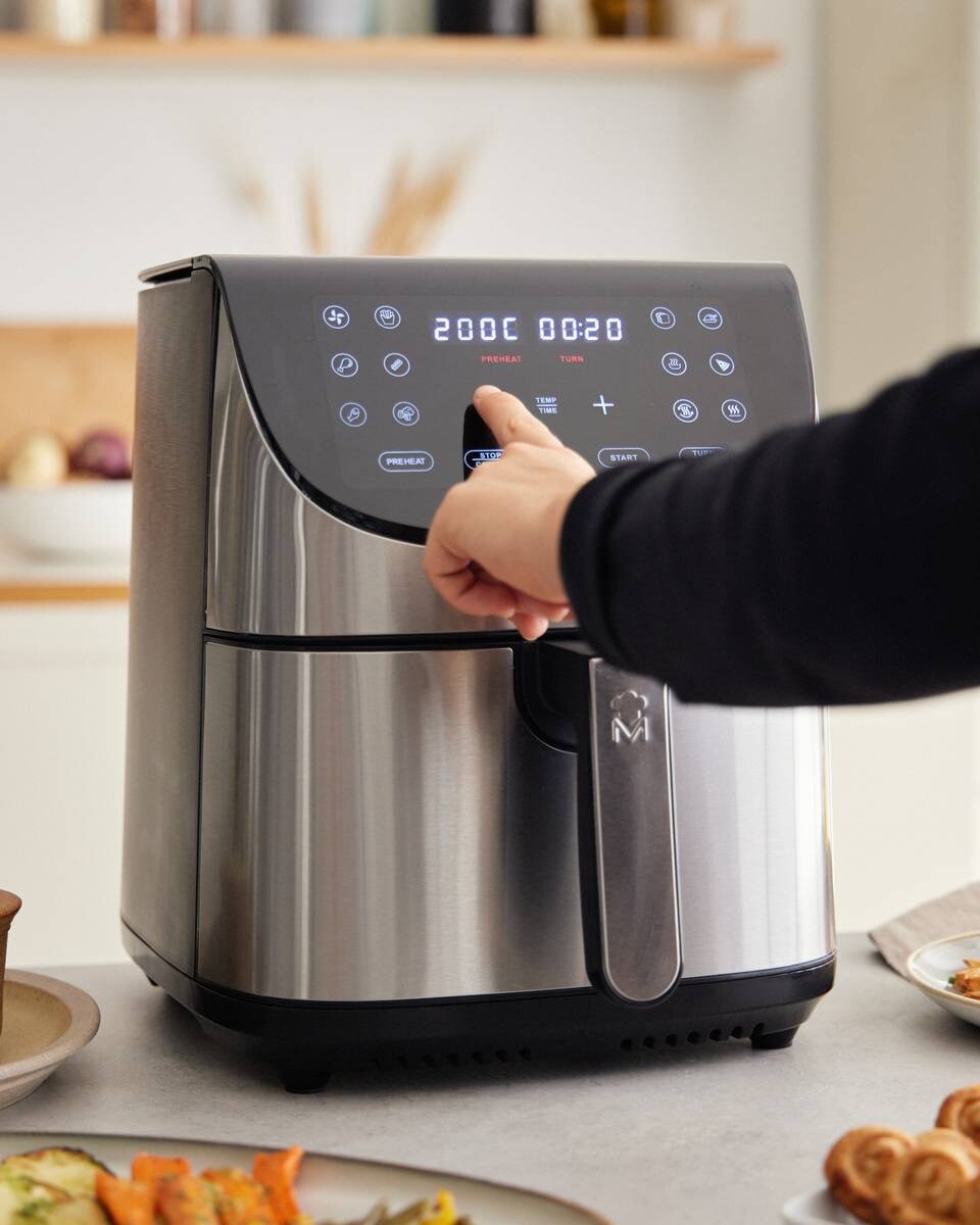 MASTERPRO Heißluftfritteuse BGMP-9309 Rocket silber Kunststoff B/H/T: ca. 42x78x39,5 cm ca. 7,5 l