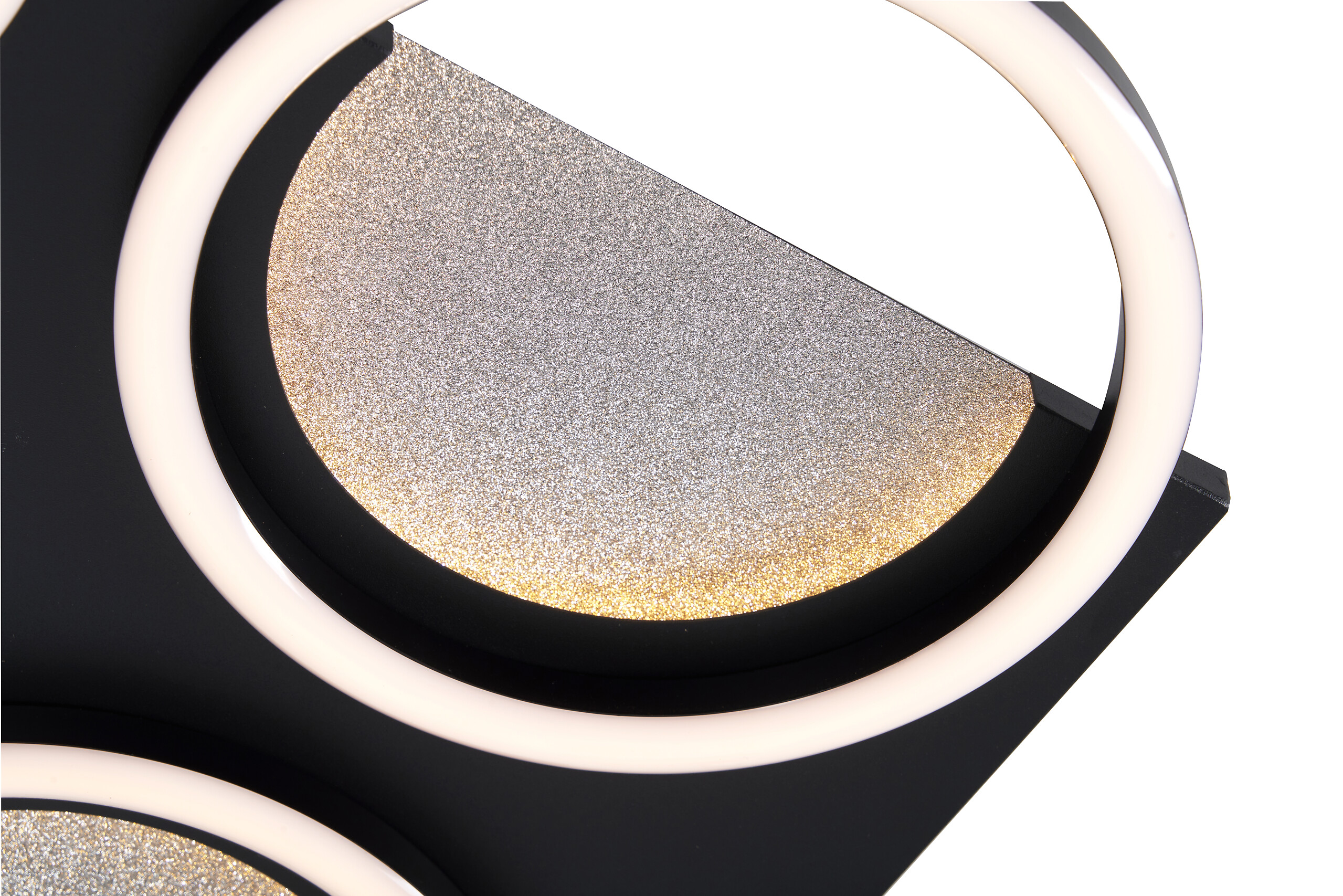 POCOline LED-Deckenleuchte Arietty schwarz Metall Kunststoff B/H/L: ca. 44,5x7x48 cm