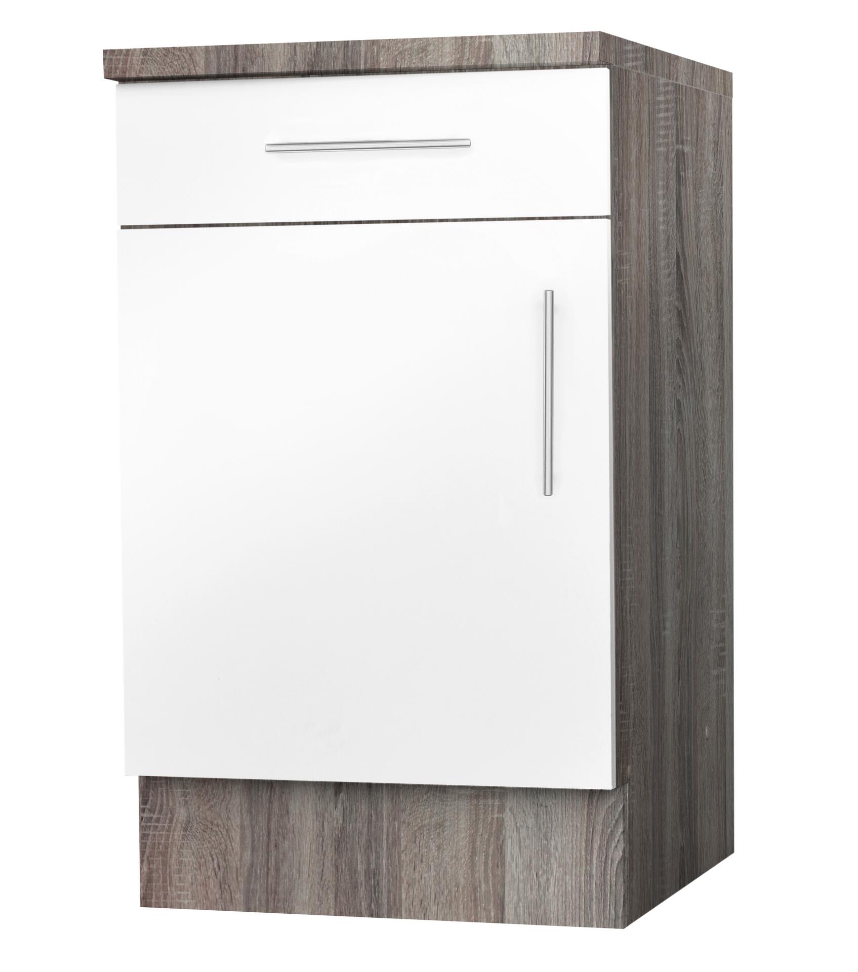 Unterschrank weiß Hochglanz B/H/T: ca. 60x82x57 cm