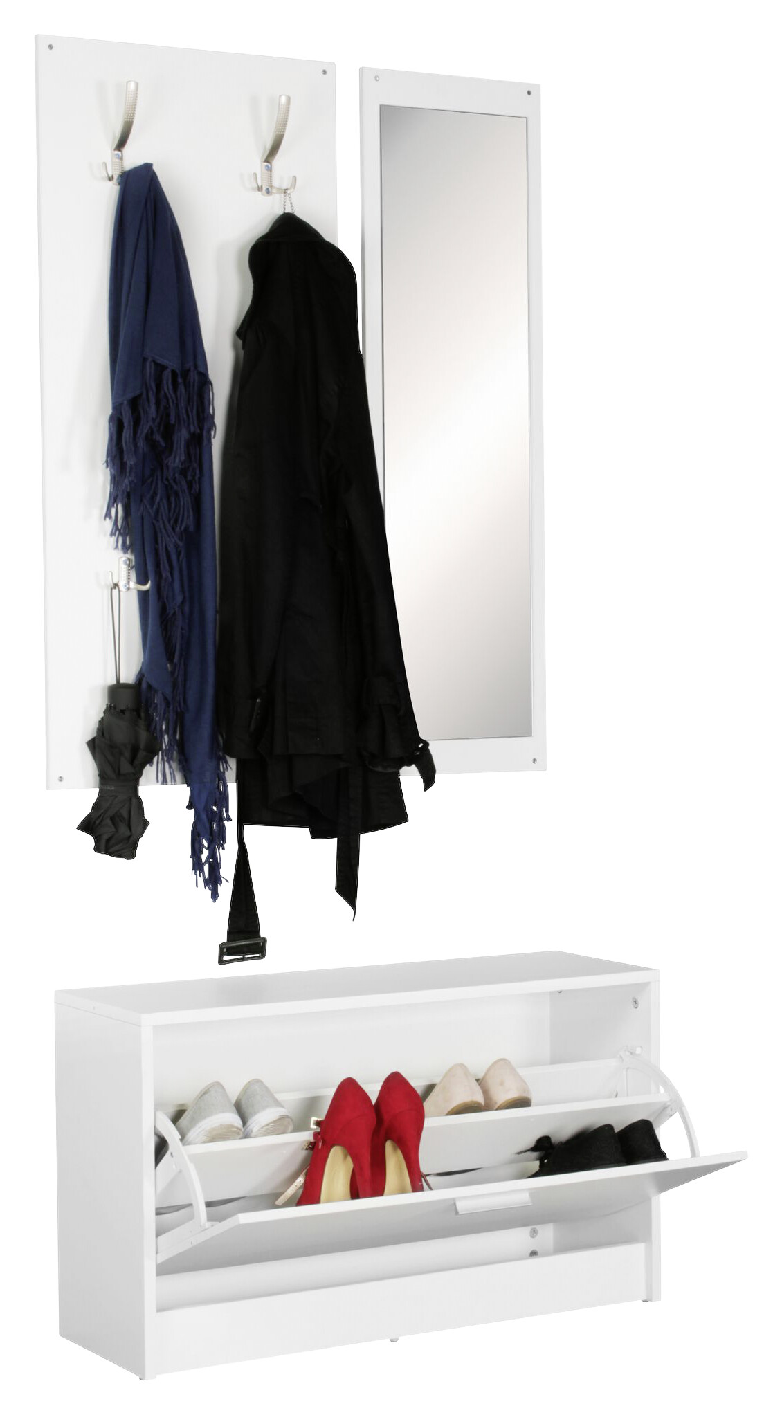 Garderobe weiß B/H/T: ca. 80x180x80 cm